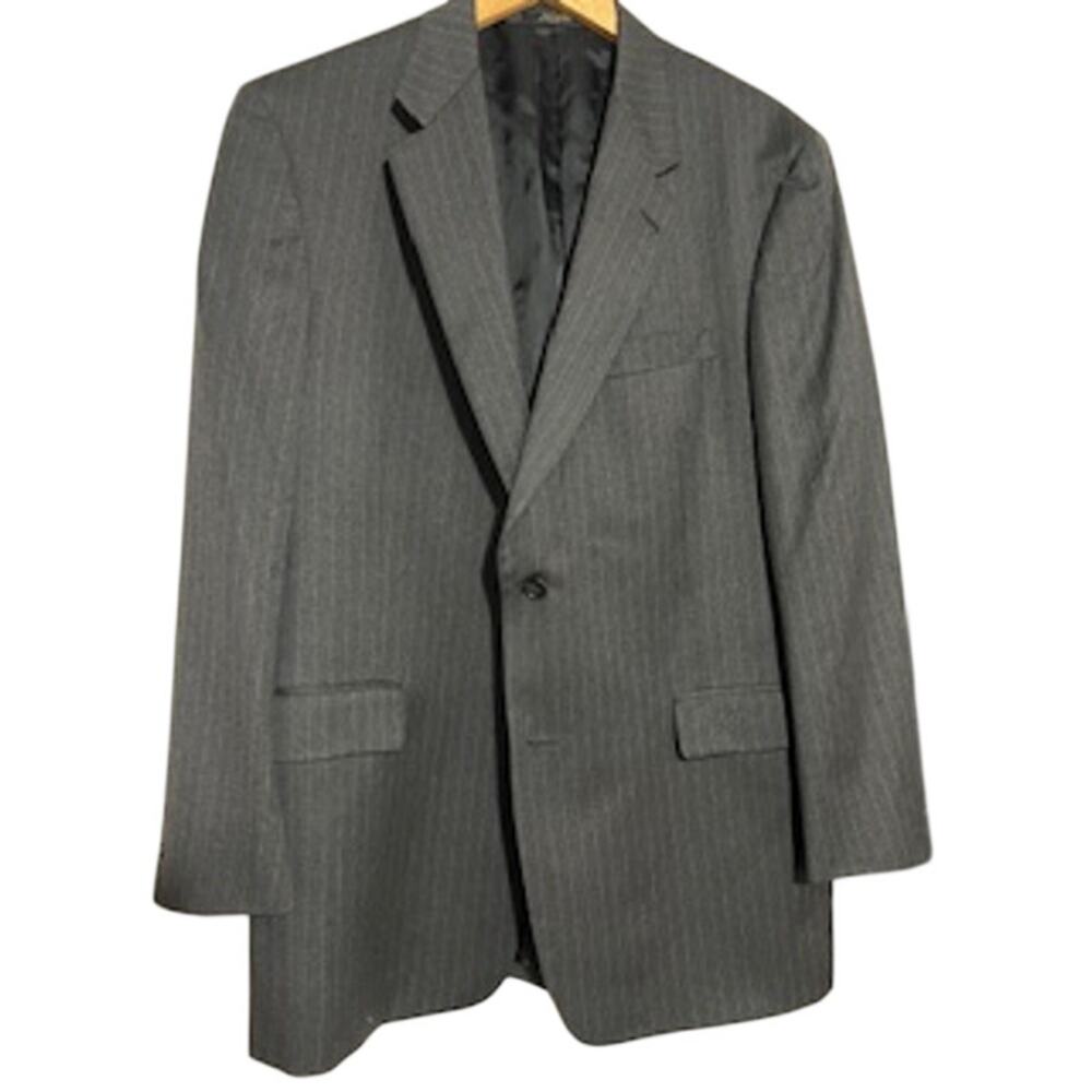 Hart, Schaffer & Marx Grey Wool Pinstripe 2 Pc Suit 44R/36x29